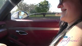 Dark-haired Imani Valor Enjoying Pre-Show Tease Revealing Her Bosoms