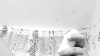 Thick Asian secretly playing with herself, Hope she doesn't got