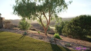 Blonde Diva Blake Blosson Teasing Her Boobs Outdoors