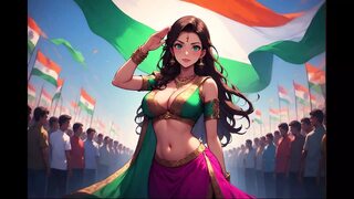 Happy Independence Day special video , ai generated , anime style . Shalini_ki_diary