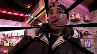 Slutty Amandine gets nasty in the adult toy store, servicing