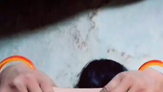 Slimy hands explore my nude form, teasing my youthful pussy✌