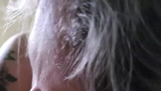 Hot girl jerks him off Then she sucks his dick