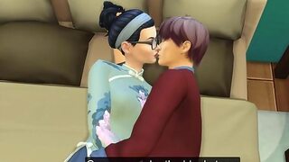 Mom joins her horny🥵 son's jerkoff party, taking over and