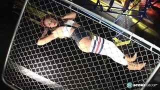 Big-assed Star Armani fucks in a warehouse