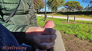 “Fisting the cock🌭 in public, public cumshot, risky sex, stepdaughter