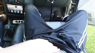 In the car in the parking lot, my stepmom jerks