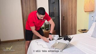 Stepson Spies on Mom's Hot Solo Session with his Tech