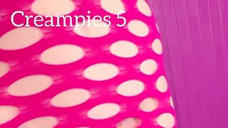 Hubby goes last at the gloryhole after getting 5 creampies