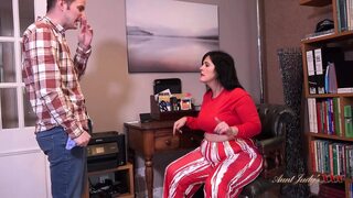 AuntJudysXXX - BBW Boss Lady Montse Swinger Gets Caught Masturbating at the Office