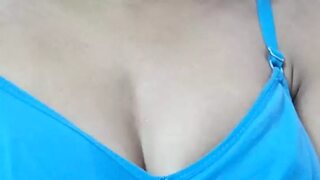 Big-titted babe unleashes her titillating tigresses and flings away her