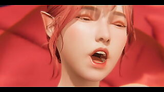 Unbridled lust for human cock🍆 devours elf doll's synthetic sex