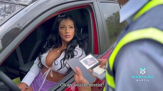 Hot cop gets fucked in the street by Mariana Martix