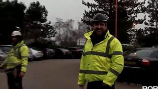 Chesty mature Bree urinating in public joy porn (Bree Branning)