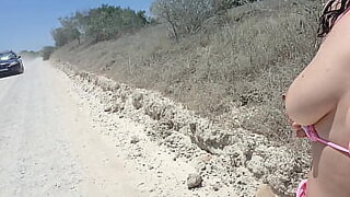 Sassy Latina climaxes and spills outside