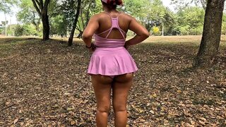 My horny neighbor invites me to exercise, and the cheeky girl shows me her tits