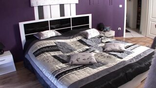 Hot German blonde slut fucks her boyfriend in the hotel room