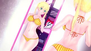 Mirika craving intense Noya visual stimulation, begging him to ravage