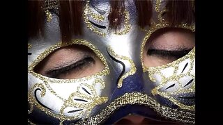 Sexy intense solo masturbation for a masked italian slut