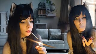 Dirty Goth Slave Service: Flicking Ash for Sick Perverts