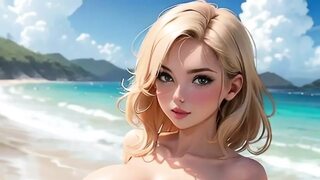 IA- big tits babes on the beach compilation