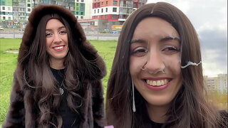 Girl in Fur Coat Seduces Him After Fixing His Car;