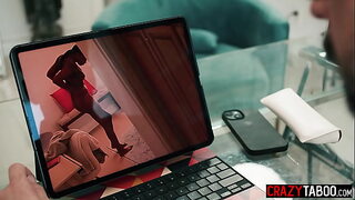 Big ass stepdaughter fucked by stepdad after he watched her on nanny cams