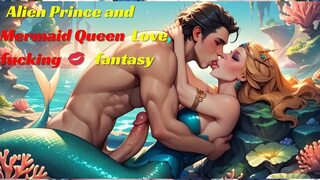 Alien Prince and the Mermaid Queen,Love Across Two Worlds fantasy