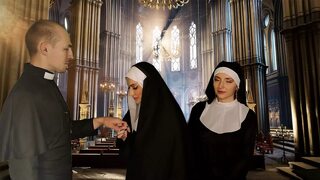 Evil Church Lustful Nuns Tempt and Corrupt a Priest