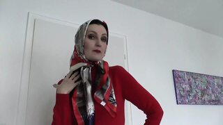 Victoria's Secret🤫: Lady F**k, Wearing Satin Skirt, Red Sweater, &