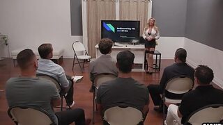 Blazing Blonde Babe Danielle Renae gets ravaged by Danny &