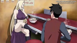 Naruto: Kunoichi Trainer - Slutty Blonde Teen Ino Yamanaka Has Public Sex In A Restaurant  Her Little Pussy Gets Creampied