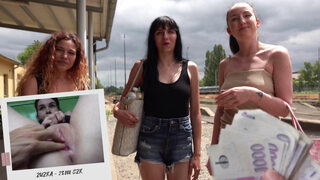 Debauched Czech railway conductor busted getting gangbanged on train toilet