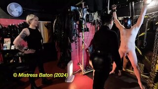 Double Domme Cock Caning & Ballbusting