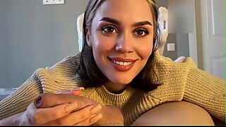 Brunette giving head while chatting dirty in cowgirl position