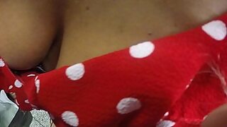 Train-riding femme fatale strokes lucky gent's rigid rod