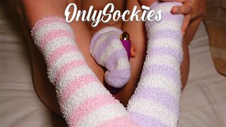 Quivered Fingers Fondle Soaked Socks Drenched in Eager Orgasmic Bliss!