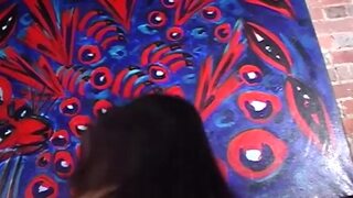 Classy bitch fucks with senior man in front of an