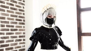 Rubber Maid's Cute Hand Job