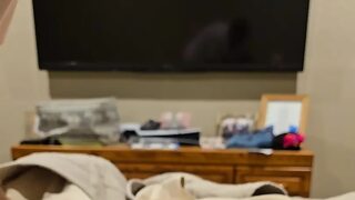 Wife gives me a drink for my hard work, then I fuck her and put a dildo in her ass.