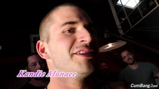 Beautiful Ebony Kandie Monaee Ss Blowing Twelve Horny Dudes