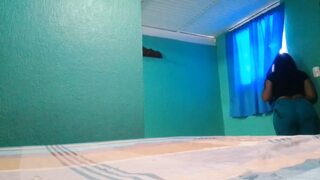 A complacent fan gave me a treat and ended up jerking off my delicious pussy until I orgasmed.