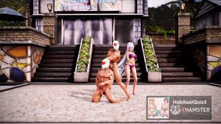 Dirty 3D Haku Koshitantan gets ravaged by giant dildos in