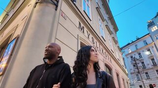 Black dude dominates tiny Latin babe's eager hole, explosive intercourse