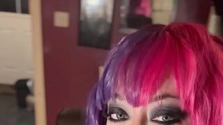 Pink And Perky Tina Snua Smoking A Cork Cigarette In A Leather Jacket - Smoker