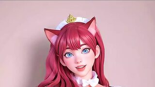 Anime girl in sexy dance