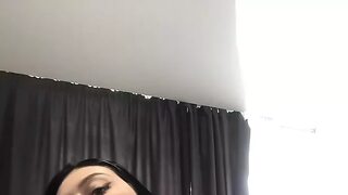 A girl is trying to seduce a stranger with a