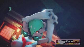 Dive to Blue: Gardevoir's Dirty 3D Cartoon Furry Pussy✌ Licking