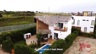 **Two sultry Peruvian beauties serviced by Venezuelan honeys in steamy,