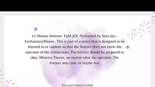 Femme Dominatrix Jerking Off Instructions Denial Scene 1